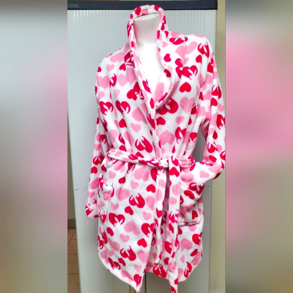 Playboy Heart Print Robe